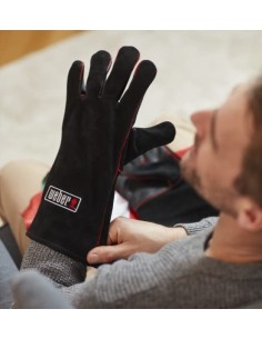 Weber ® Guantes de cuero para barbacoa talla L/XL 2