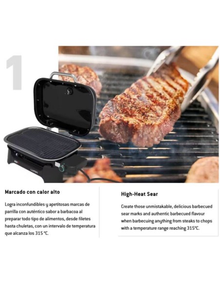 Kit barbacoa eléctrica LUMIN (barbacoa + soporte + plancha) Weber®