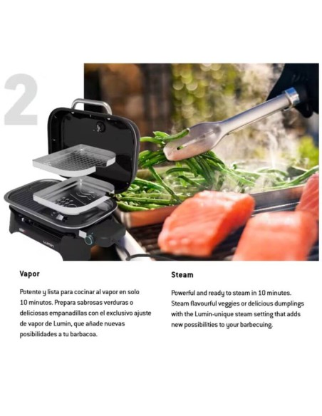 Kit barbacoa eléctrica LUMIN (barbacoa + soporte + plancha) Weber®