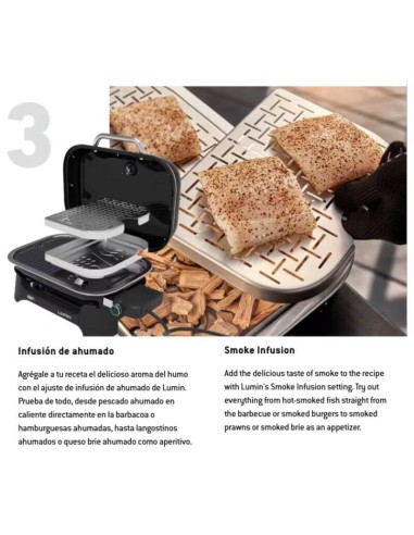 Kit barbacoa eléctrica LUMIN (barbacoa +...