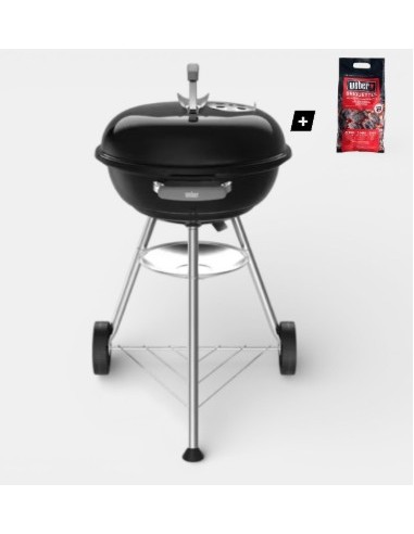 Barbacoa de carbón Compact Kettle 47 cm Weber® parrilla redonda para jardín y terraza