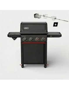 Barbacoa de gas Spirit EPX-435R Stealth Edition Weber® con 4 quemadores y tapa