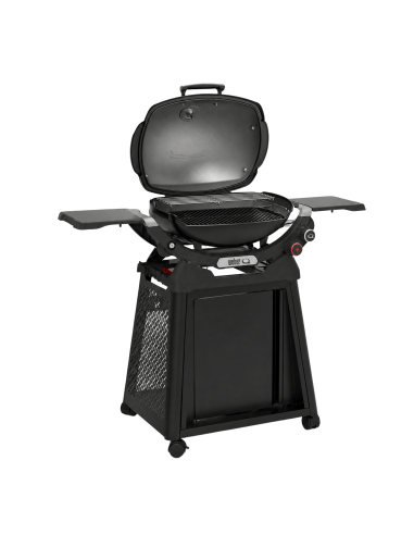 Barbacoa de gas Q2800N+ con carro Premium Weber® tapa abierta