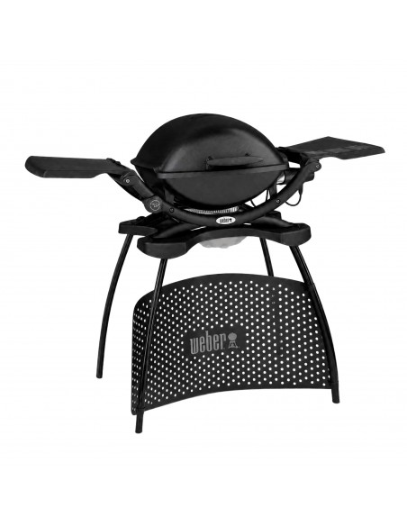 Barbacoa eléctrica Q 2400 con soporte Weber® vista lateral