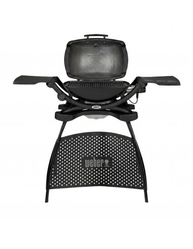 Barbacoa eléctrica Q 2400 con soporte Weber® tapa abierta