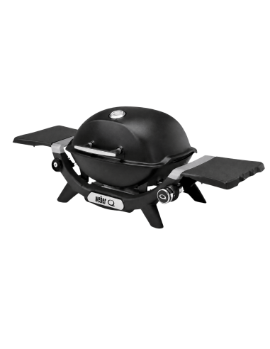 Barbacoa de gas Weber® Q 1200N con mesas laterales vista lateral