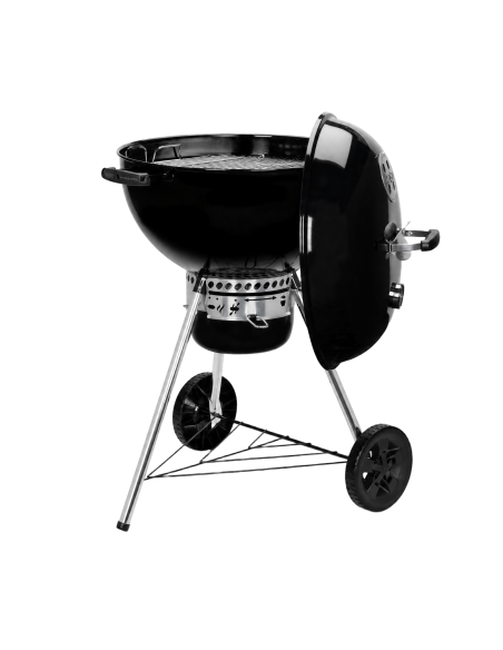 Barbacoa de carbón Original Kettle E-5730 57 cm. Color negro Weber® tapa abierta