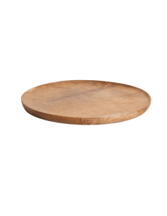 Plato redondo para servir de madera de teca 38 cm Ø