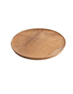 Plato redondo para servir de madera de teca 38 cm Ø 2