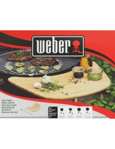 Weber ® Mesa lateral de bambú para barbacoa de carbón 47/57 cm