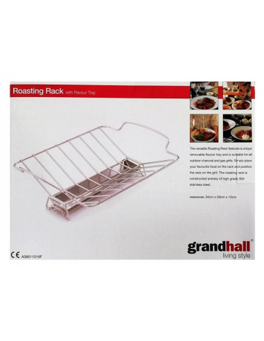 Grandhall ®  Soporte de asados con bandeja aromatizante